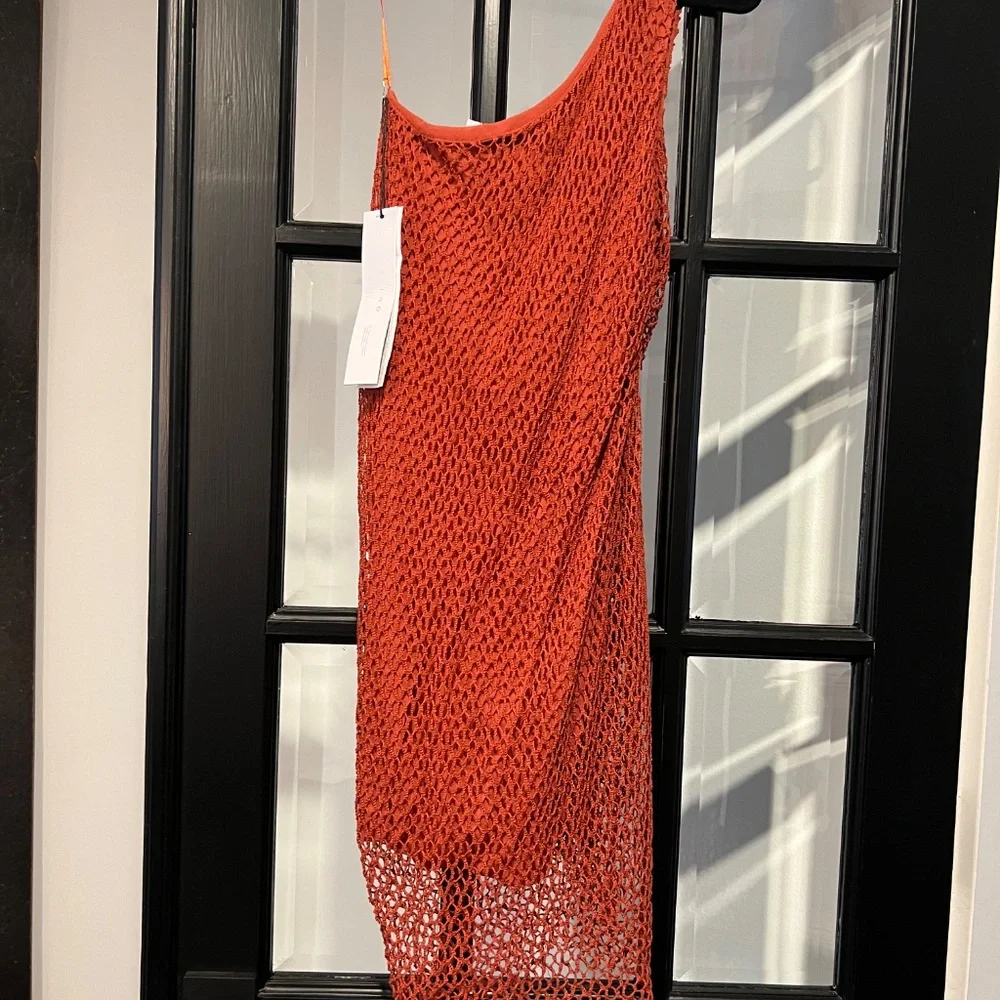 IRO Asymmetrical One-Shoulder Dress in Rust - Picture 3 of 7